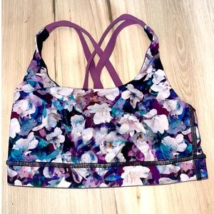 Size 4 Lululemon Energy Sports Bra - Multicolored Floral